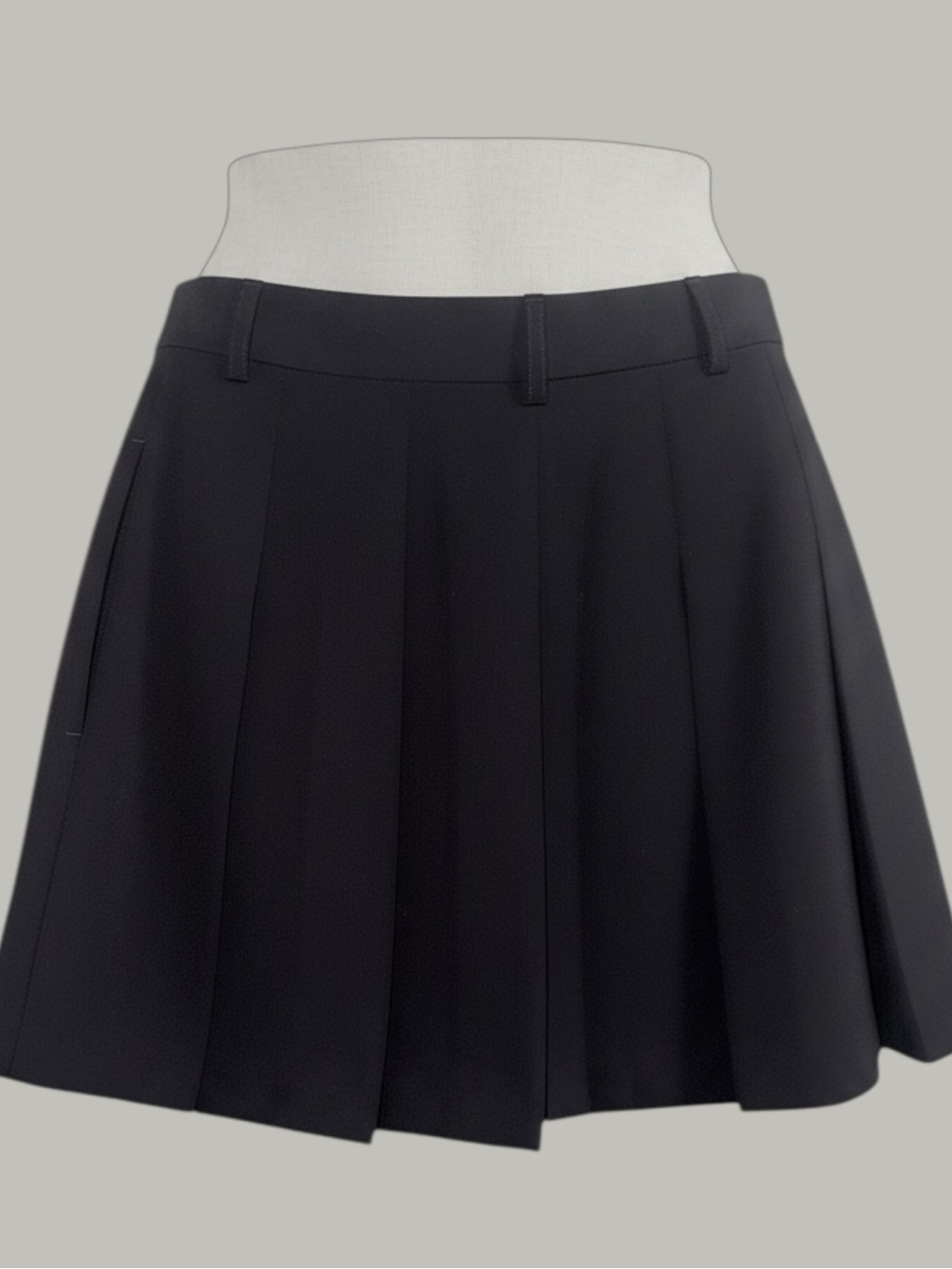 Express Black Pleated Mini Skirt